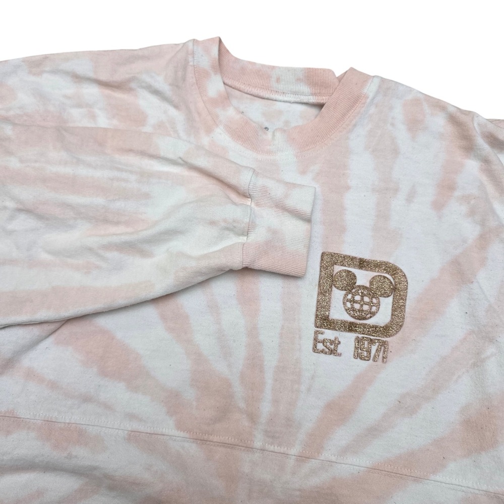 Disney‎ Parks Spirit Jersey Tie Dye Mickey Walt Disney World XS Oversized FLAW